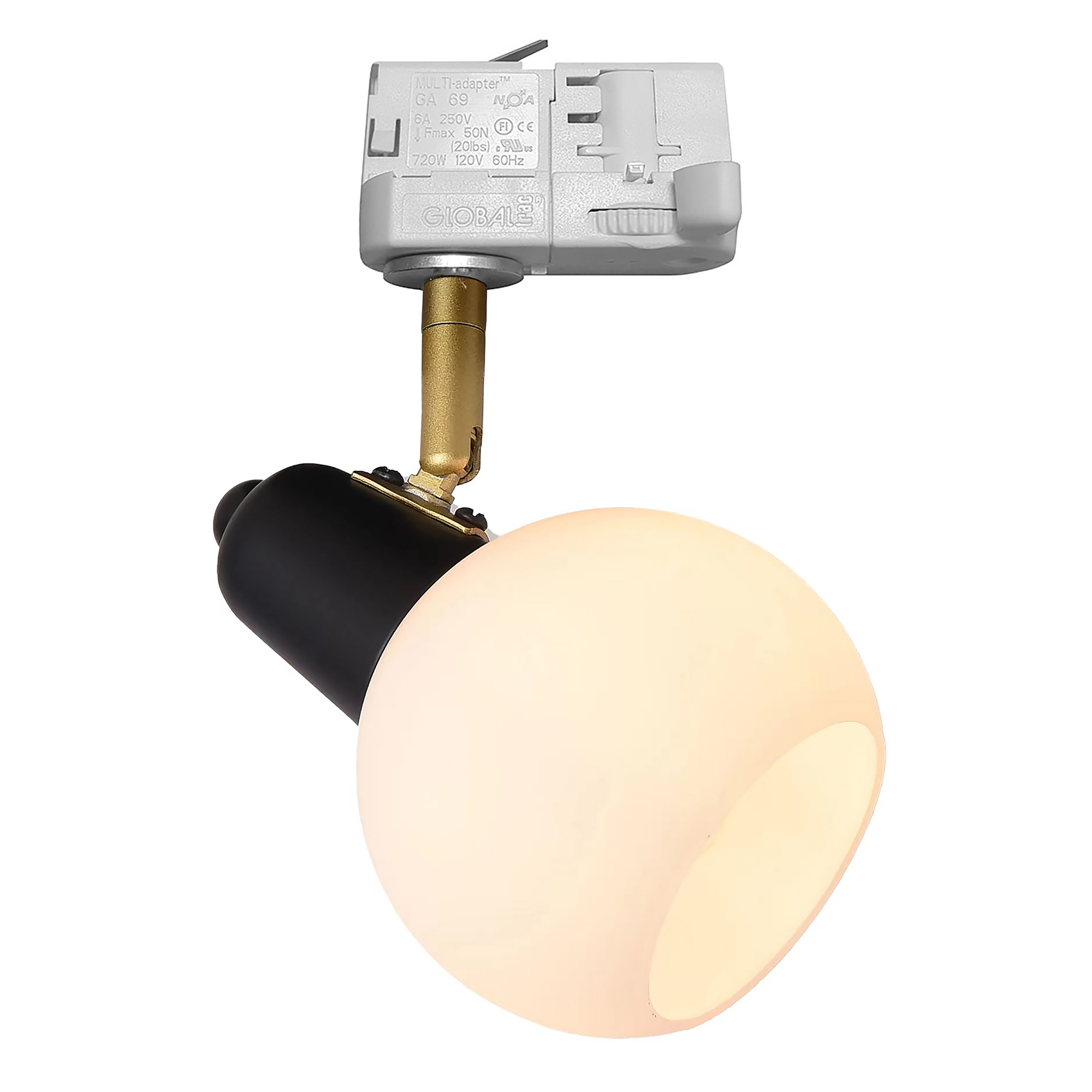 Track light FocusLight KIIRA GA69 Ø10cm, black/Matt gold